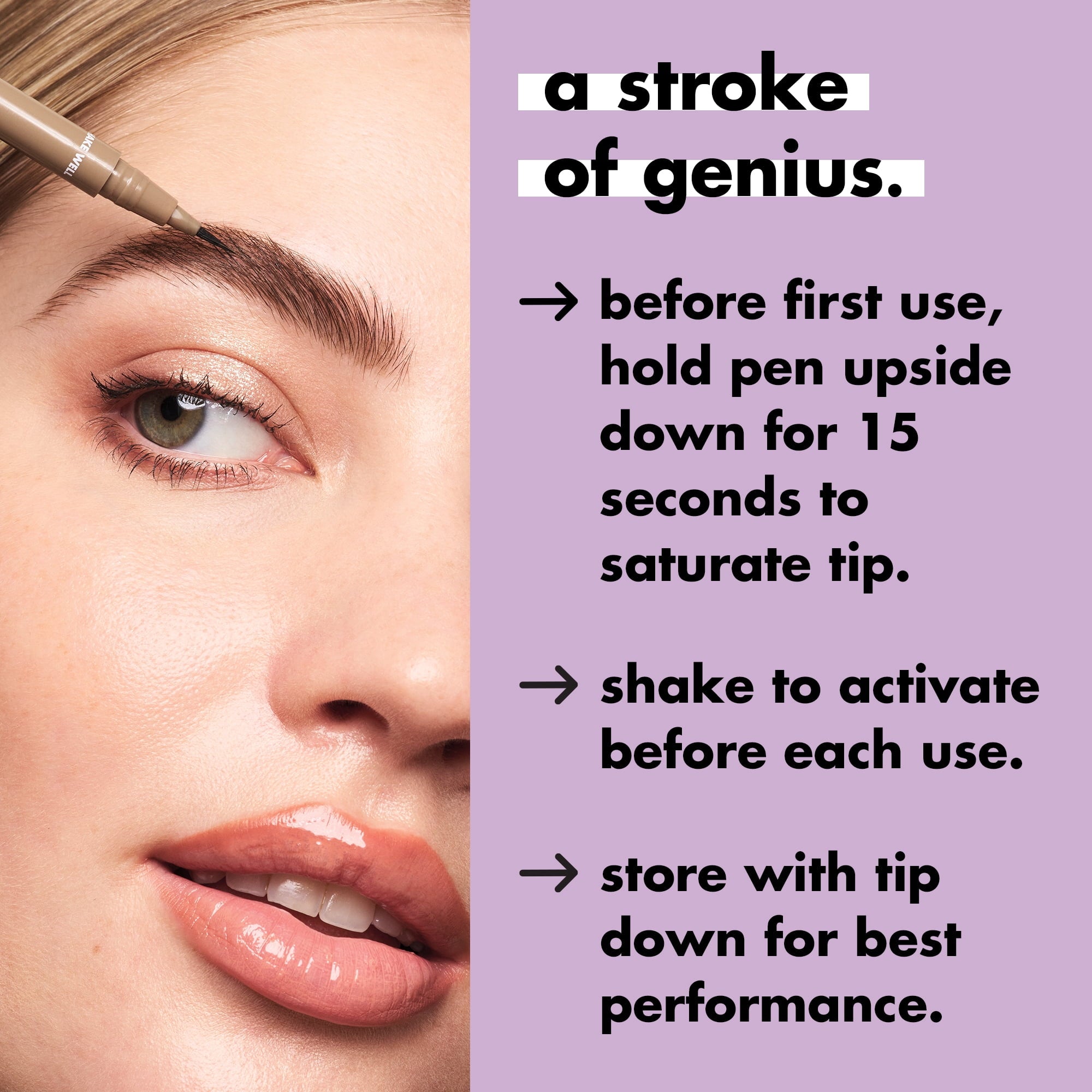 e.l.f. Holy Strokes Micro-Fine Brow Pen, Neutral Brown, 0.02 fl oz