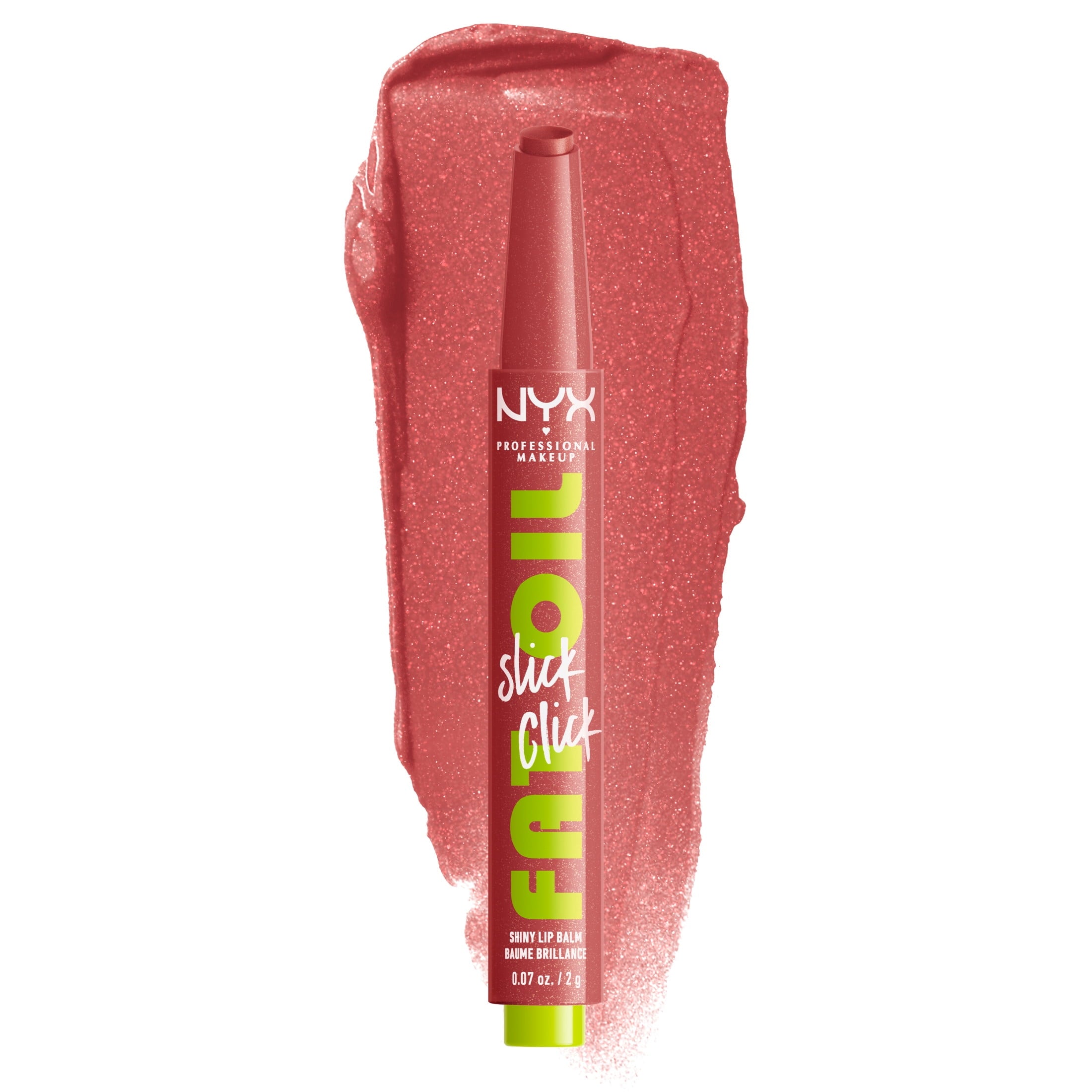 NYX Professional Makeup Fat Oil Slick Click Hydrating Tinted Lip Gloss with Lightweight Hydration, No Filter Needed, 0.07 oz