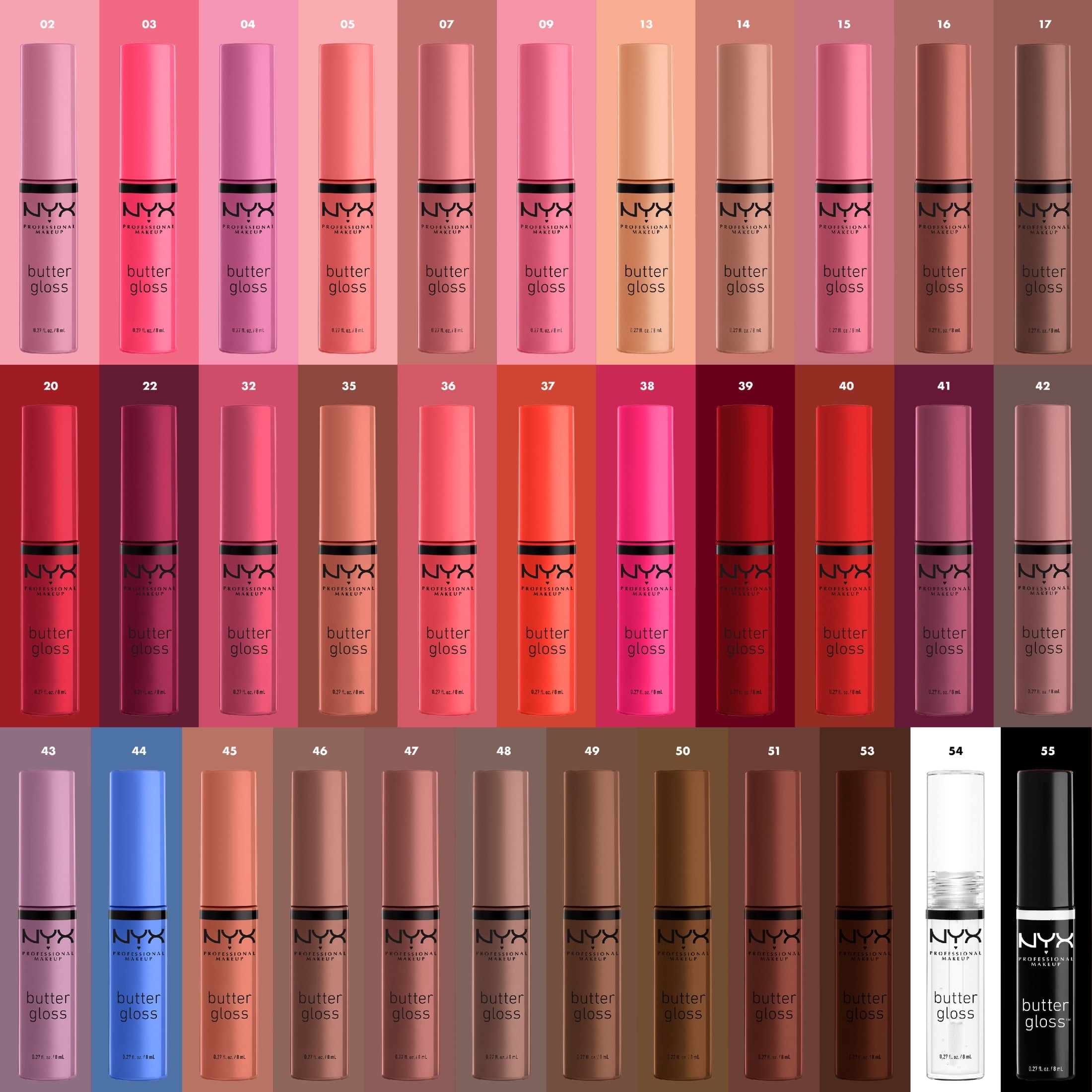 (2 pack) NYX Professional Makeup Butter Gloss, Non-Sticky Lip Gloss, Lava Cake, 0.27 Oz