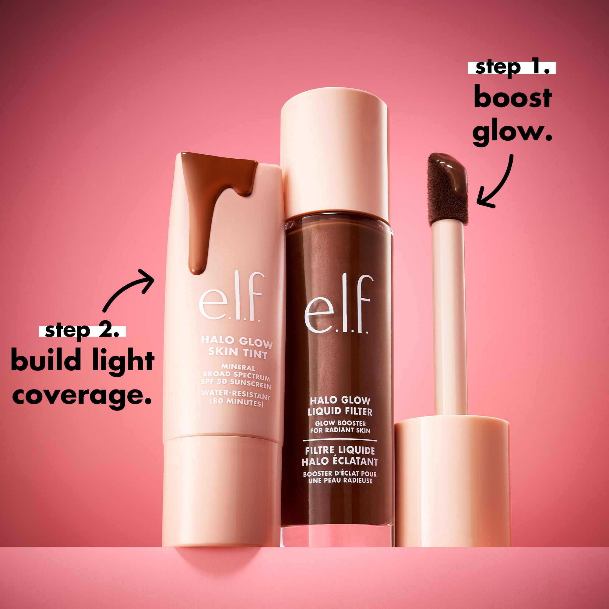 e.l.f. Halo Glow Skin Tint Mineral SPF 50, Tinted Moisturizer, 1 Fair Neutral, 1 fl oz