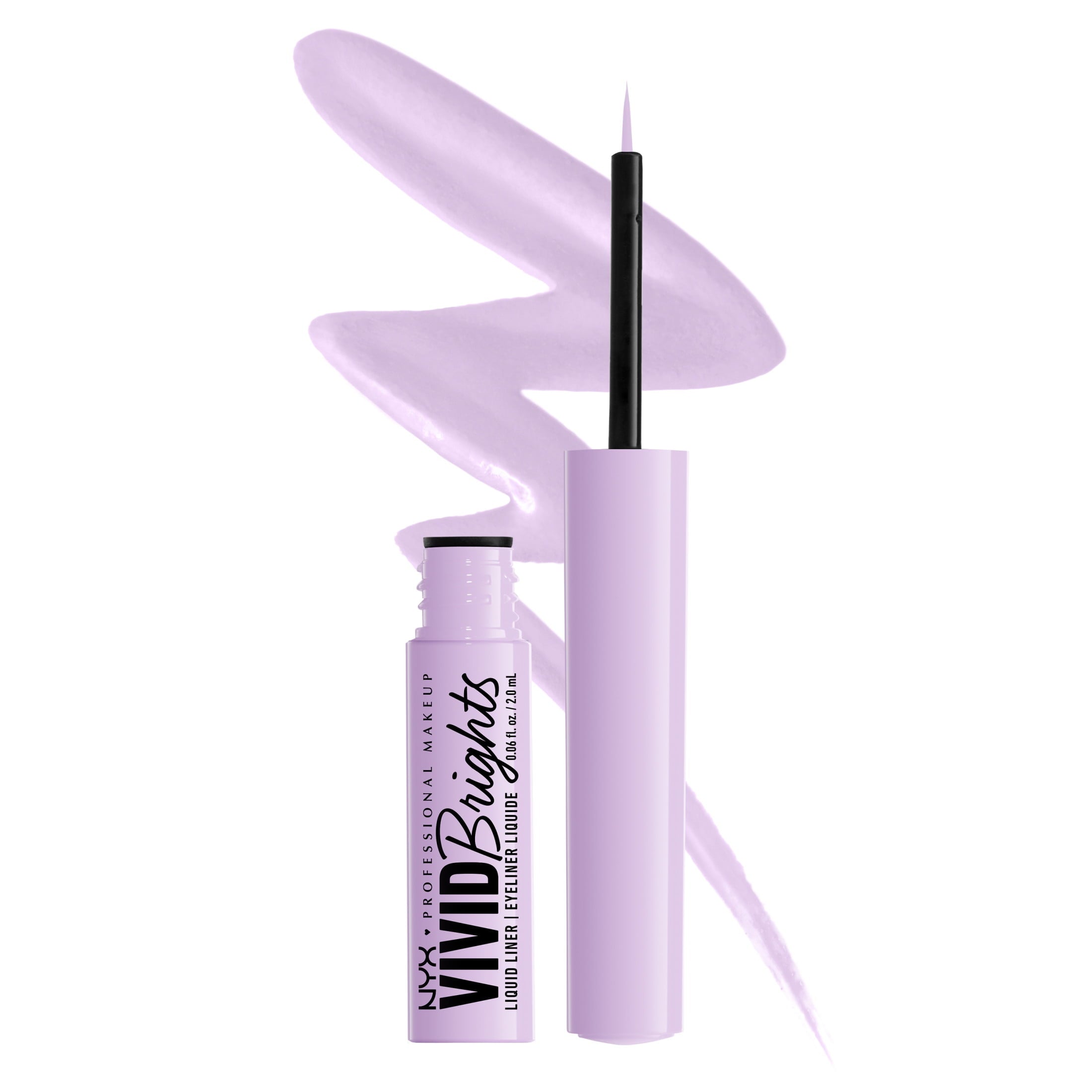 NYX Professional Makeup Vivid Brights Liquid Liner, Smear-Resistant Eyeliner, Lilac Link