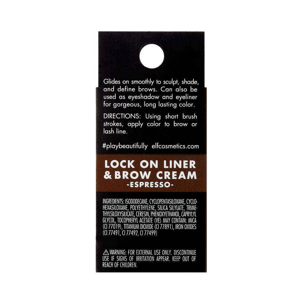 e.l.f. Lock on Liner and Brow Cream, Espresso, 0.19 oz