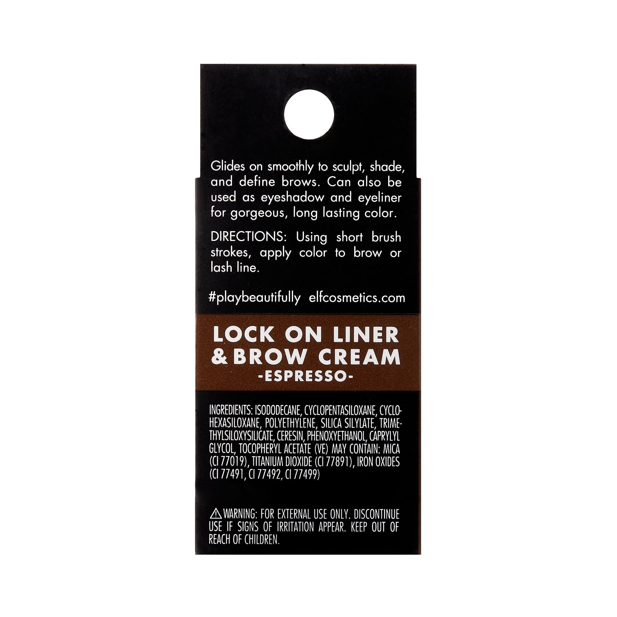 e.l.f. Lock on Liner and Brow Cream, Espresso, 0.19 oz