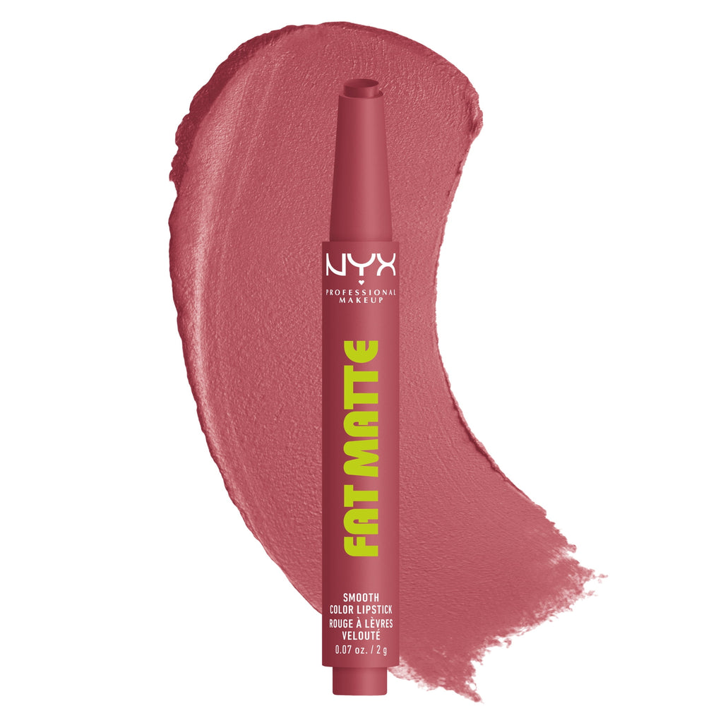 NYX Professional Makeup Fat Matte Lipstick, Smooth Color Long Lasting Lipstick, Blush Blanket, 0.07 oz