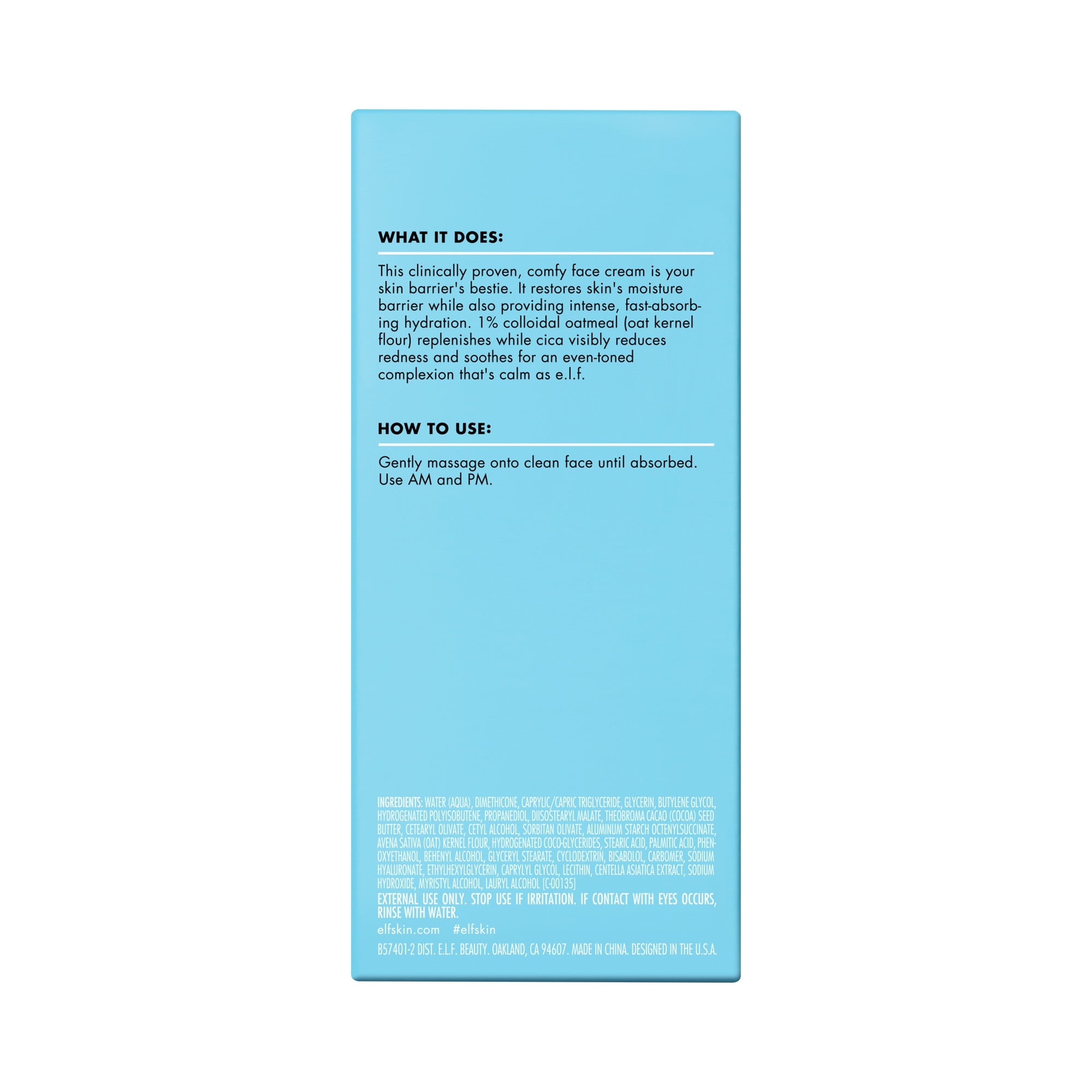 e.l.f. SKIN Holy Hydration! Barrier Goals Cream, 2.1oz