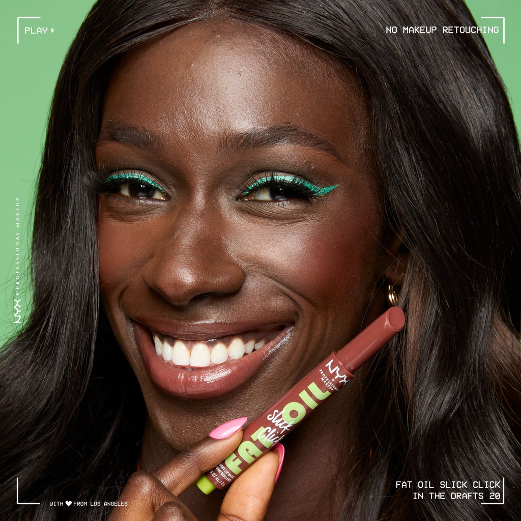 NYX Professional Makeup Fat Oil Slick Click Hydrating Tinted Lip Gloss with Lightweight Hydration, Going Live, 0.07 oz