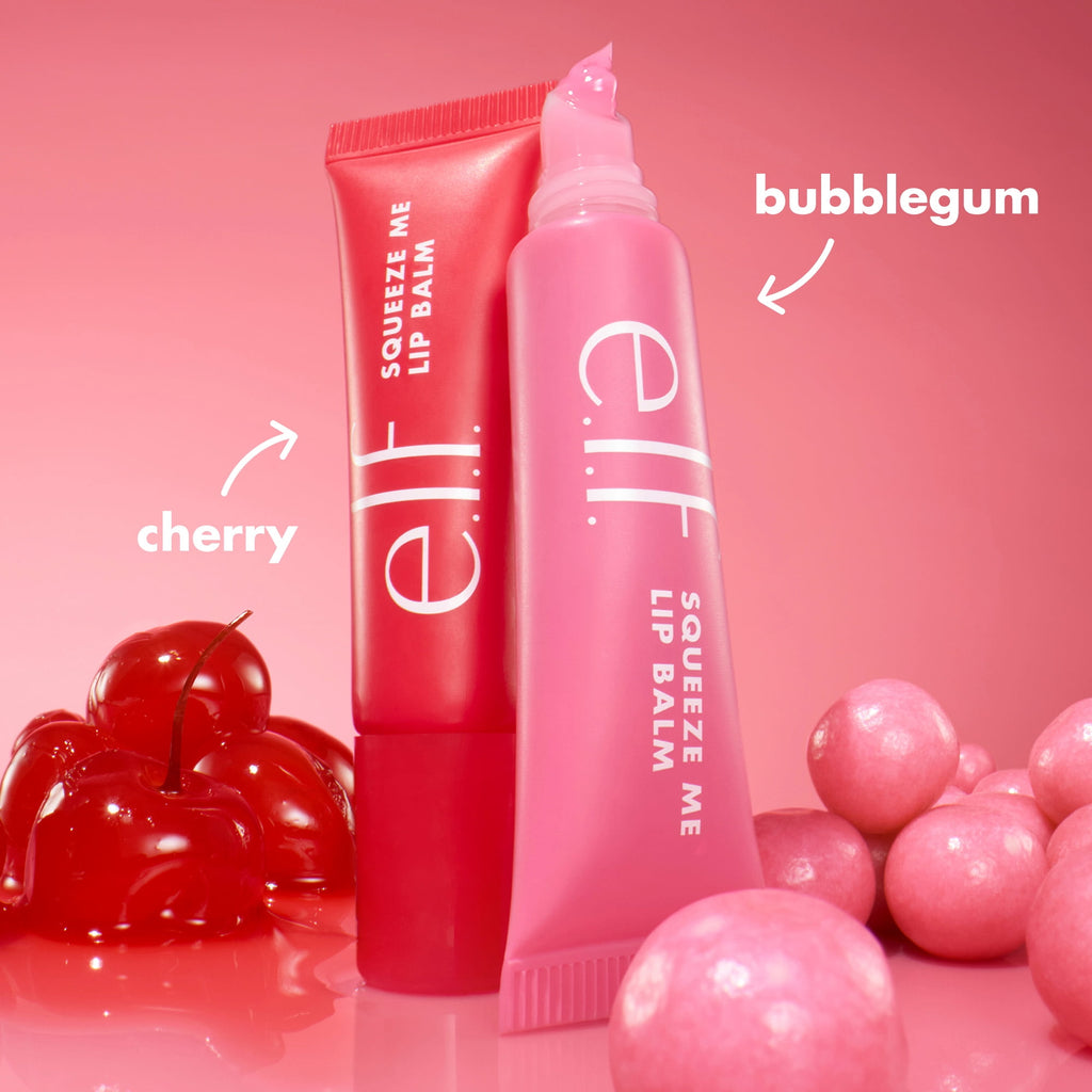 e.l.f. Squeeze Me More Lip Balm Duo, Cherry & Bubblegum, 2pc