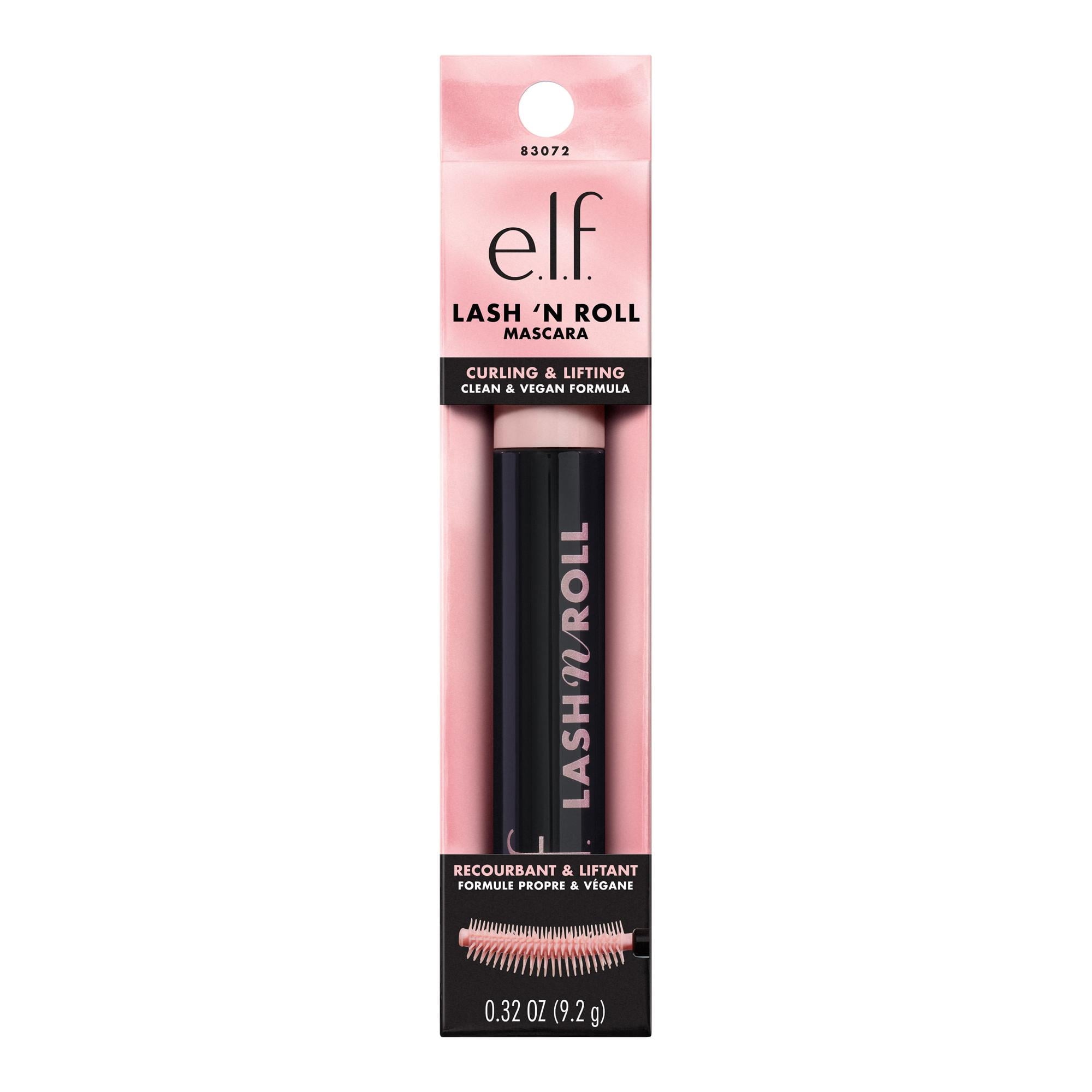 e.l.f. Lash 'N Roll® Curling & Lifting Mascara, Pitch Black, 0.32oz