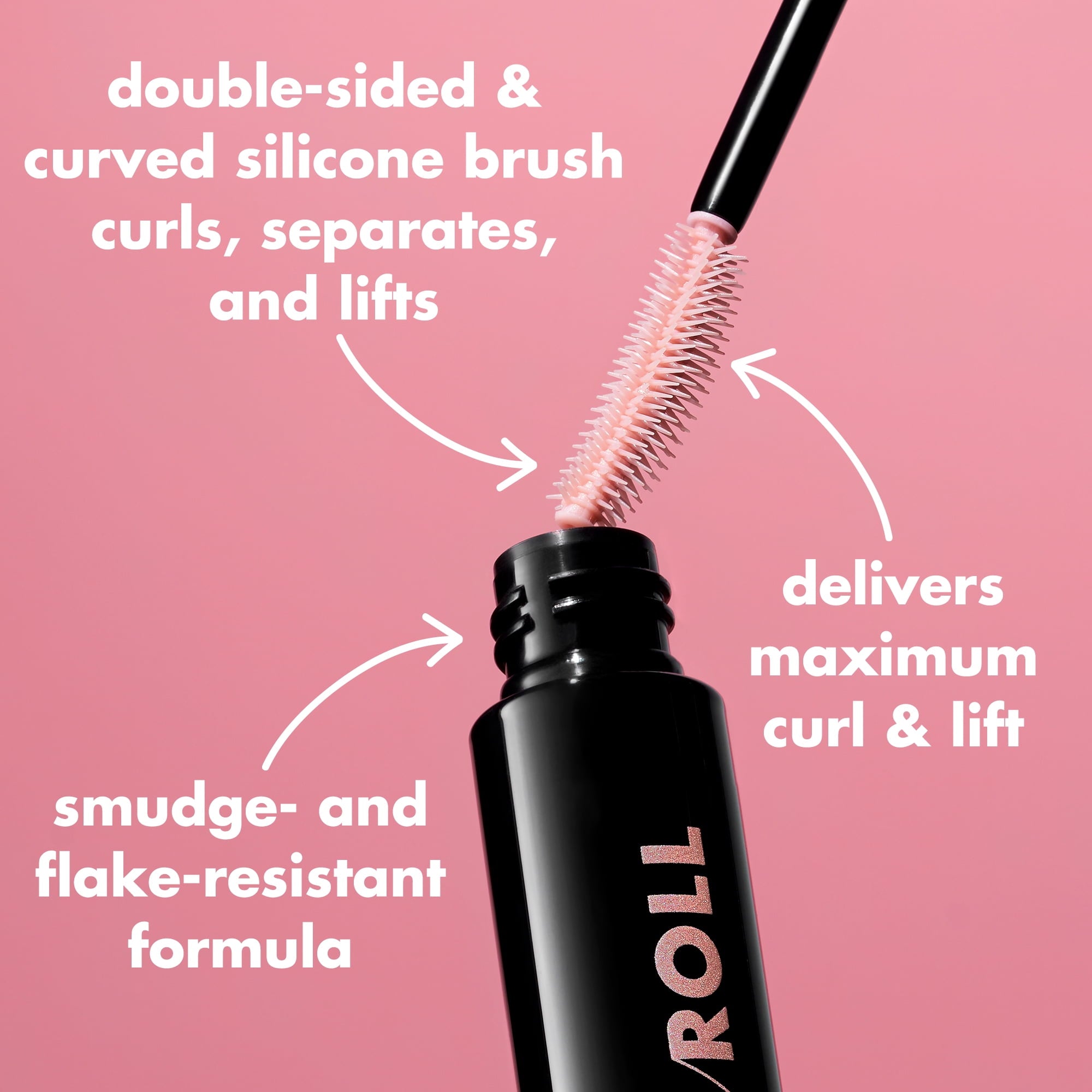 e.l.f. Lash 'N Roll® Curling & Lifting Mascara, Deep Brown, 0.32oz