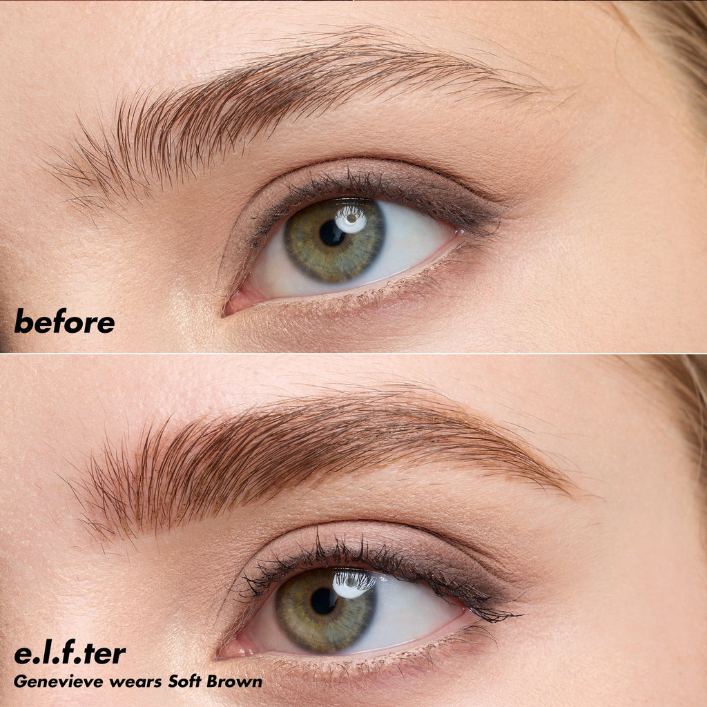 e.l.f. Holy Strokes Micro-Fine Brow Pen, Soft Brown, 0.02 fl oz